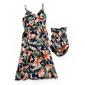 PatPat Mommy & Me Floral Sundress with Matching Baby Romper
